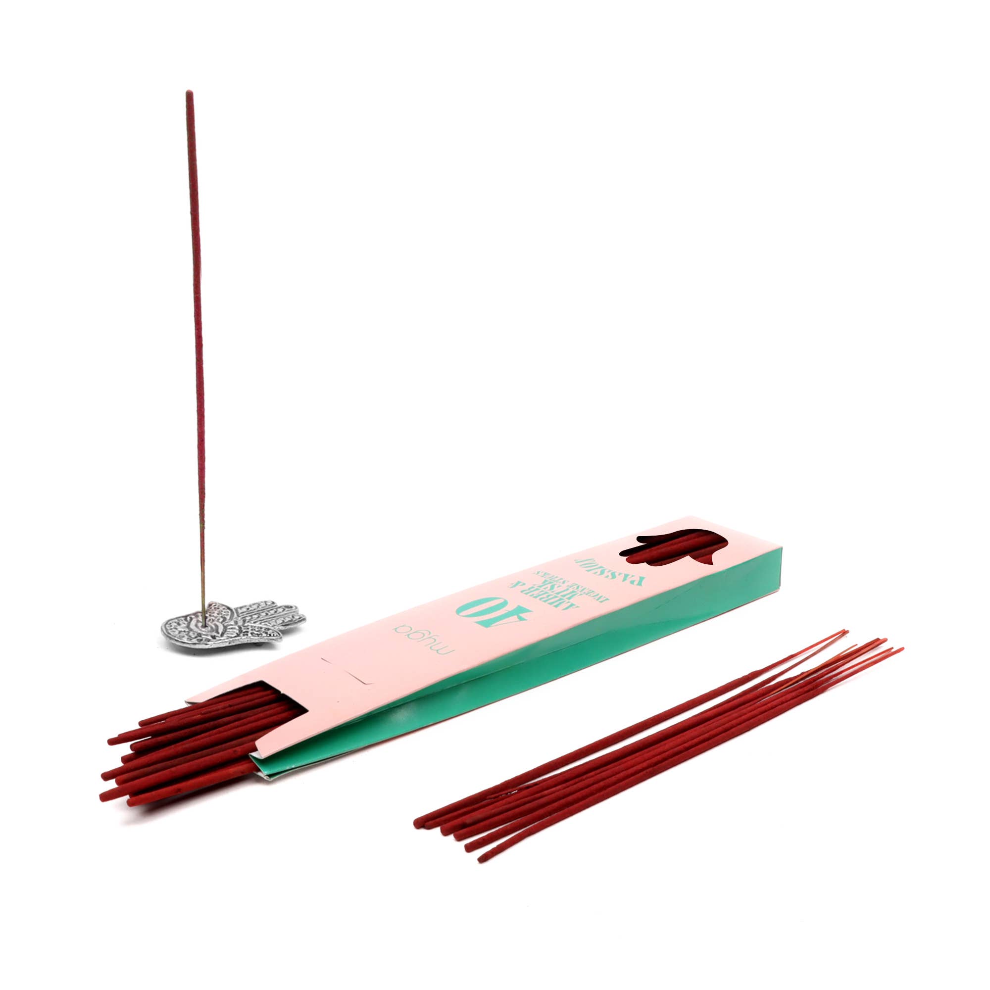 Spirit Wierook Stickset — 4 unieke geuren met hamsahouder