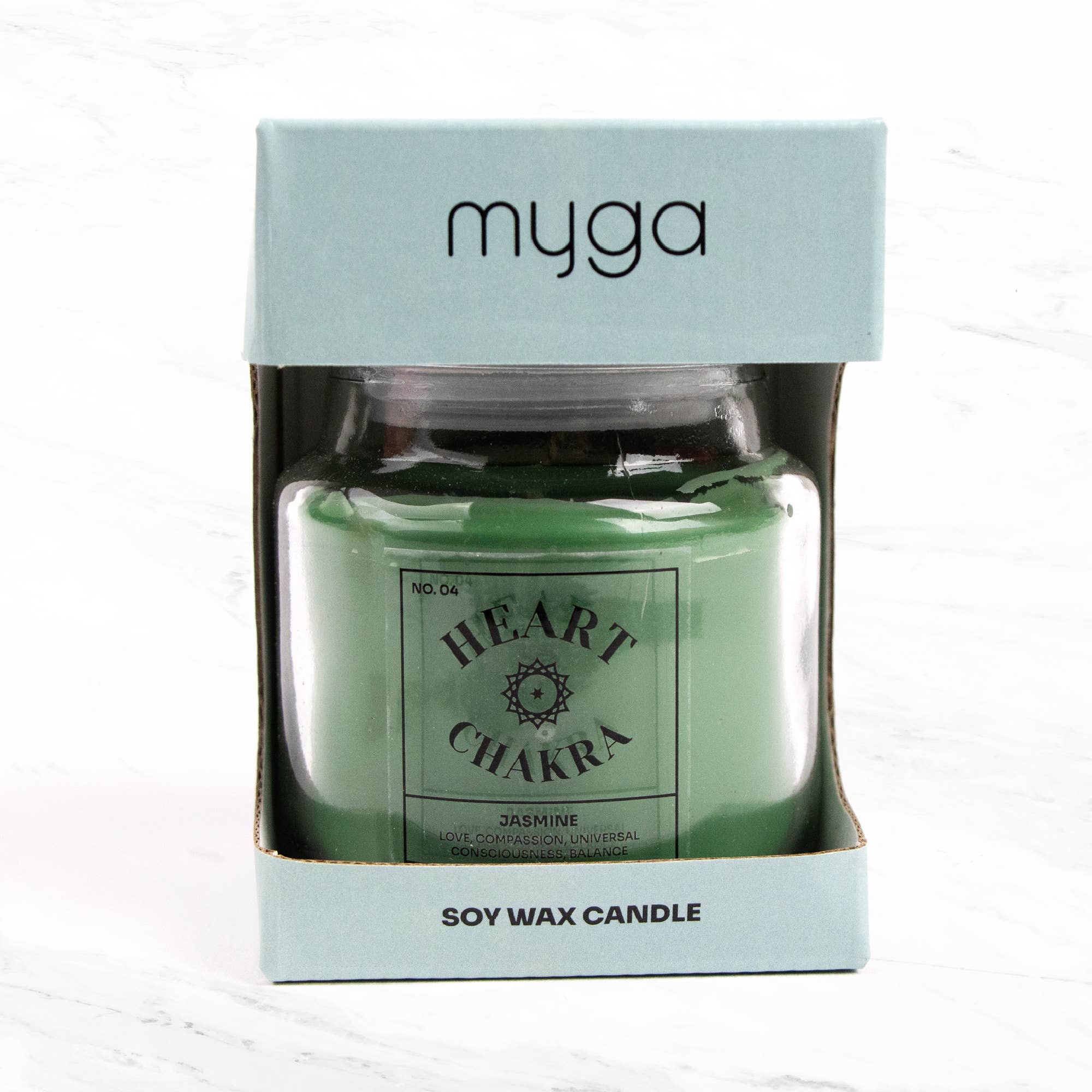 Zeven chakra kaarsen: Keel - Eucalyptus geur