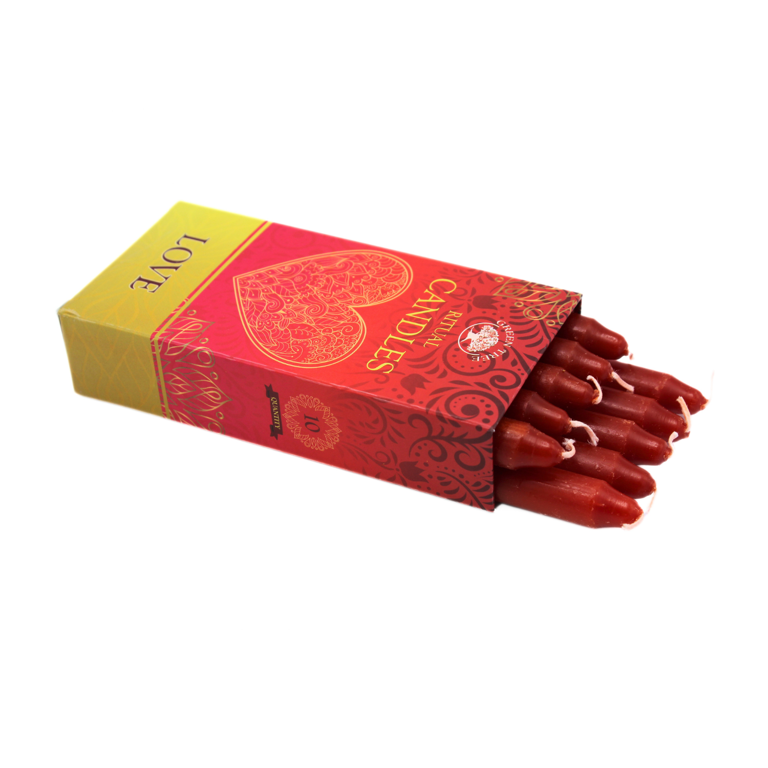 Green Tree Ritual kaarsen Love, set van 10