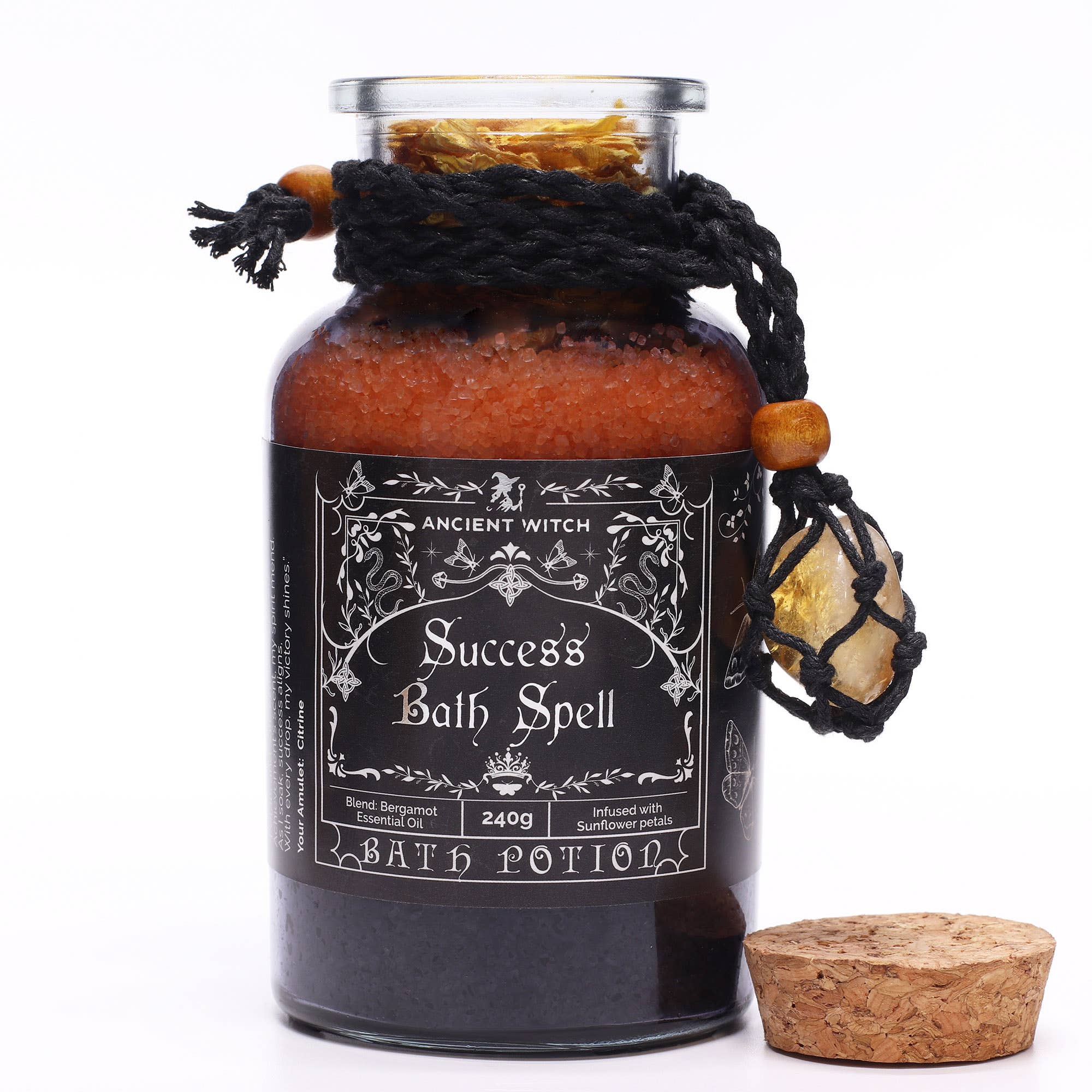 4x Badolie & Amulet van Citrienkristal - Succes