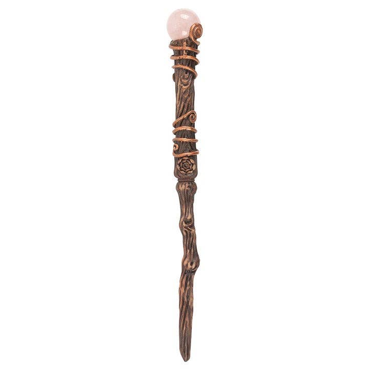 Rozenkwarts kristallen staf