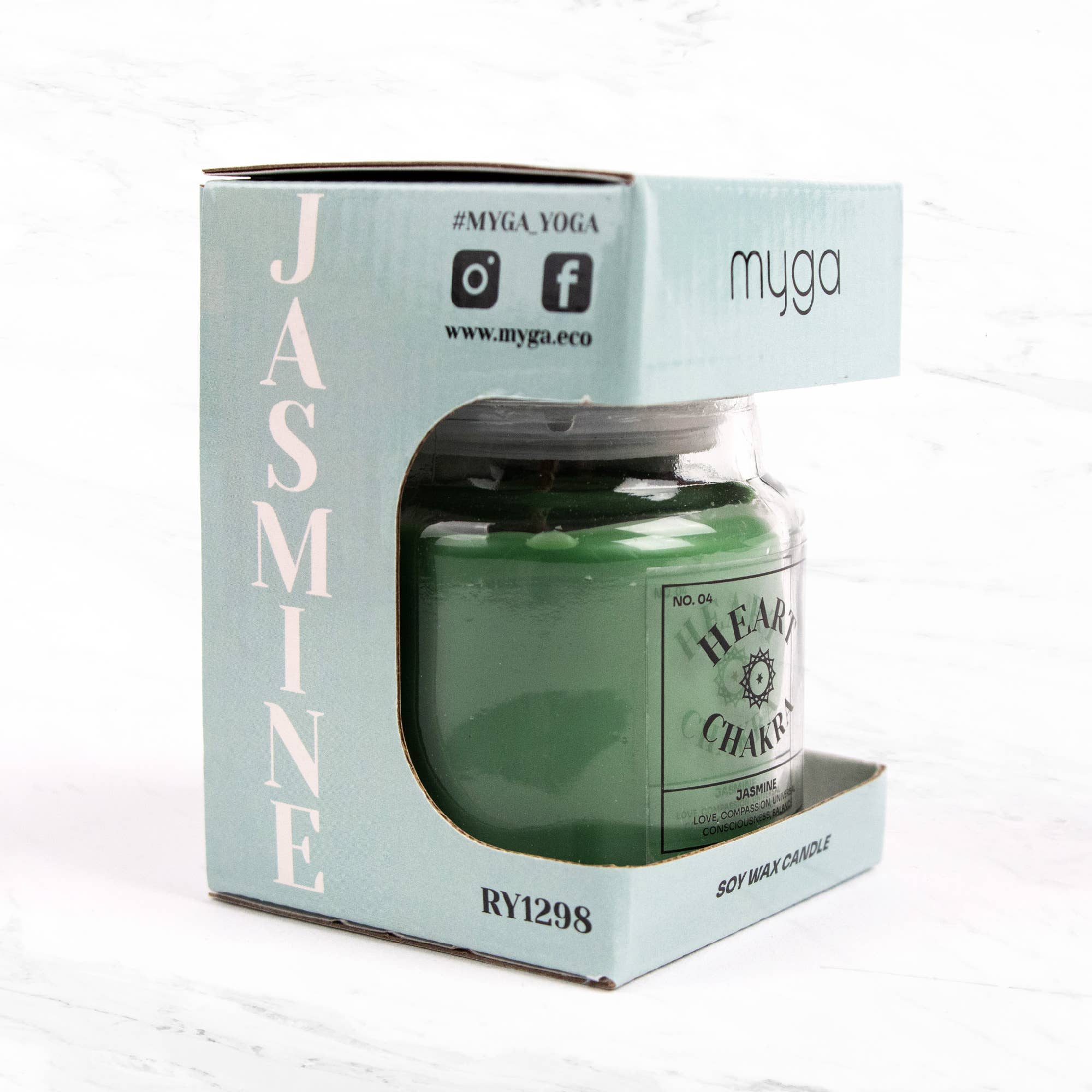 Zeven chakra kaarsen: Keel - Eucalyptus geur