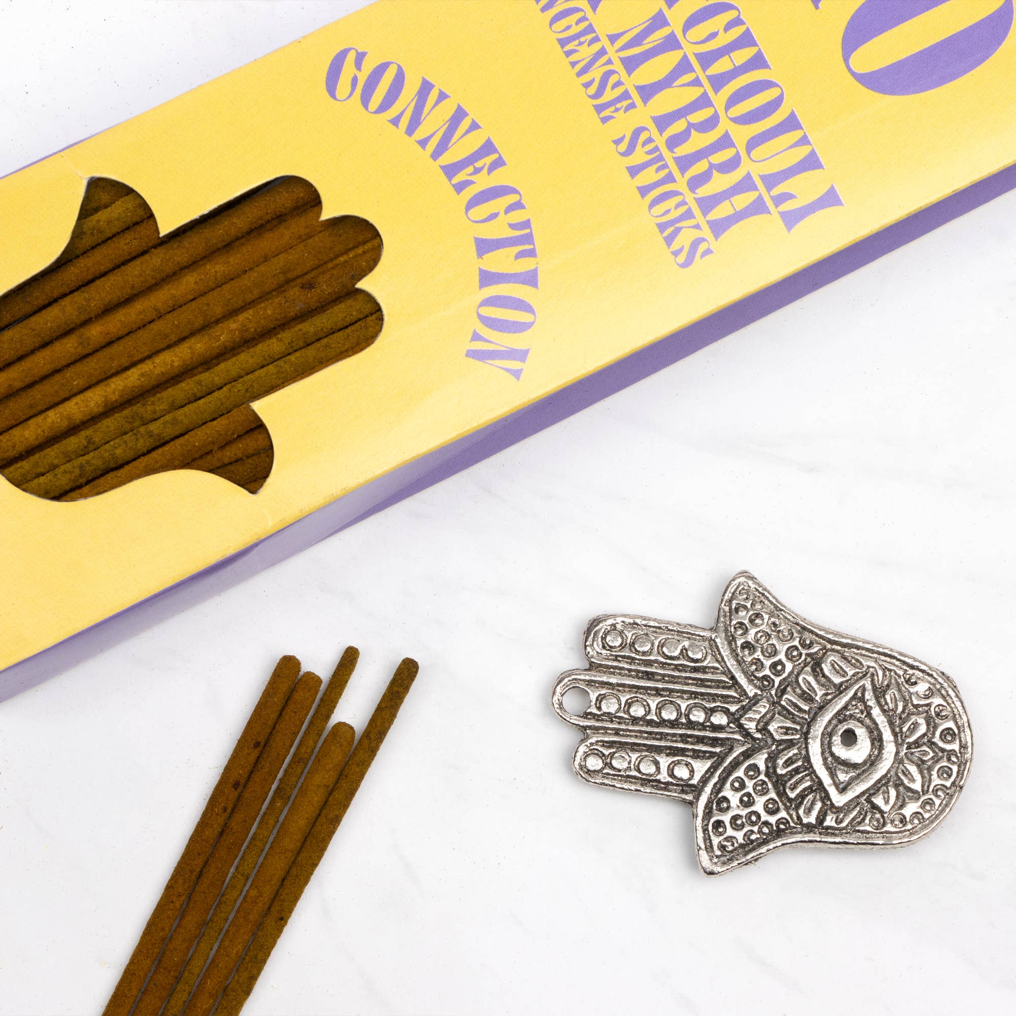 Spirit Wierook Stickset — 4 unieke geuren met hamsahouder