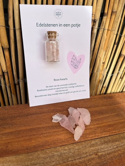 Kaartje met Rozenkwarts