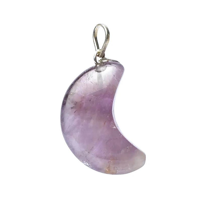 Amethist edelsteenhanger maan