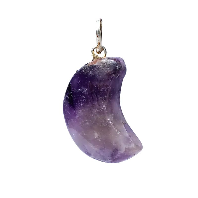 Amethist edelsteenhanger maan