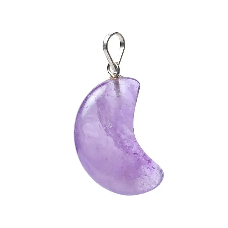 Amethist edelsteenhanger maan
