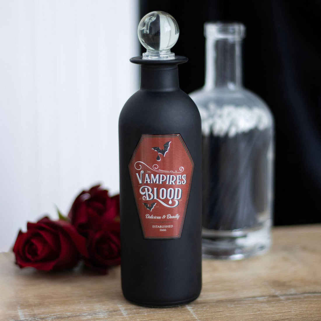 Vampierbloed glazen halloween toverdrankfles