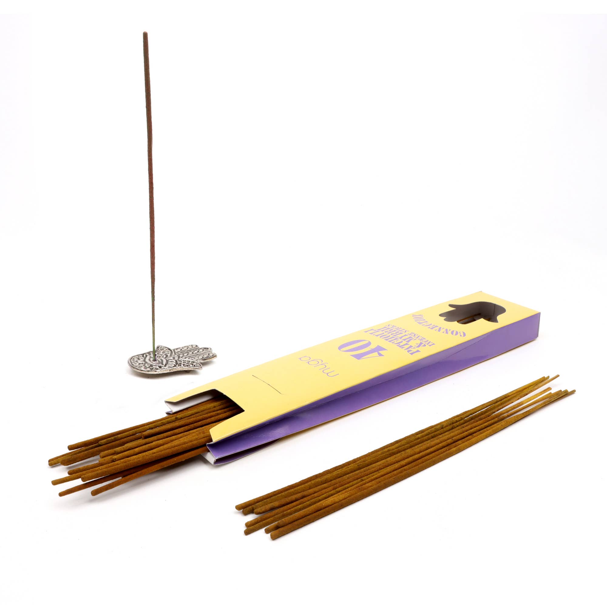 Spirit Wierook Stickset — 4 unieke geuren met hamsahouder