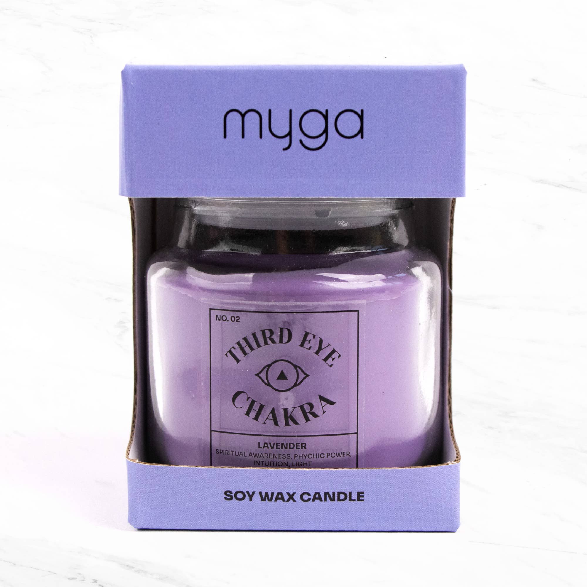 Zeven chakra kaarsen: Keel - Eucalyptus geur
