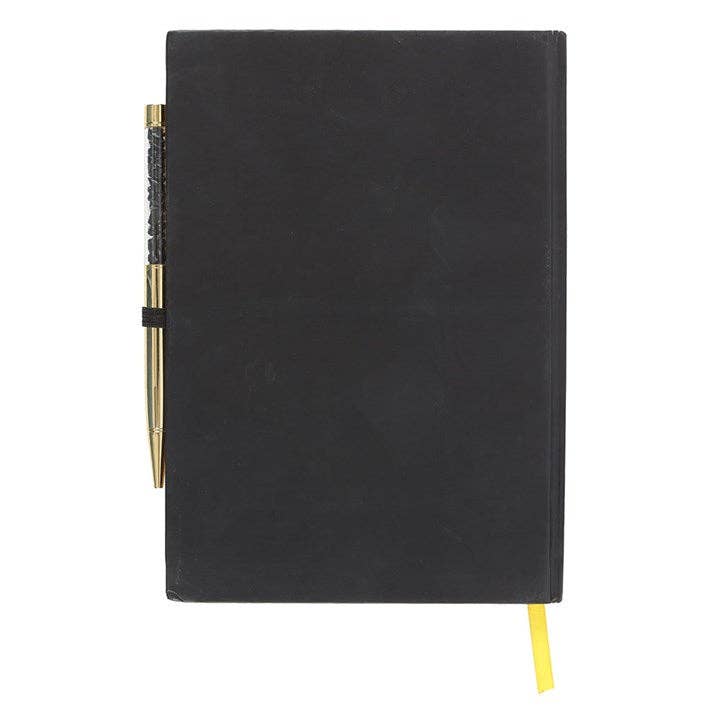 Yin Yang dagboek met zwarte obsidiaanpen
