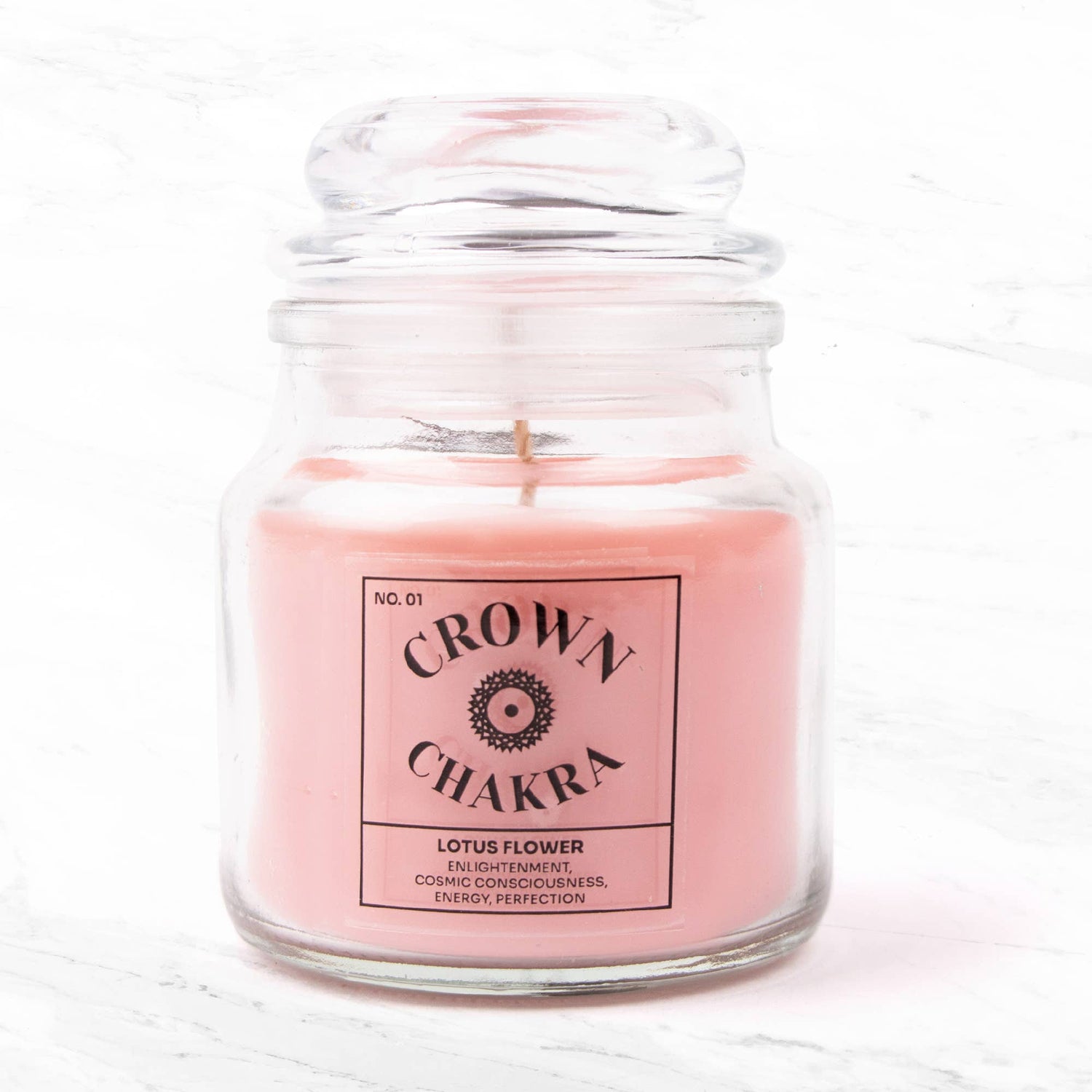 Zeven chakra kaarsen: Crown - Lotus geur