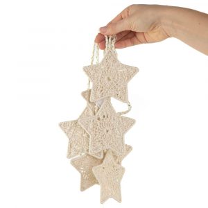 Handgemaakte Sterrren macramé Slinger