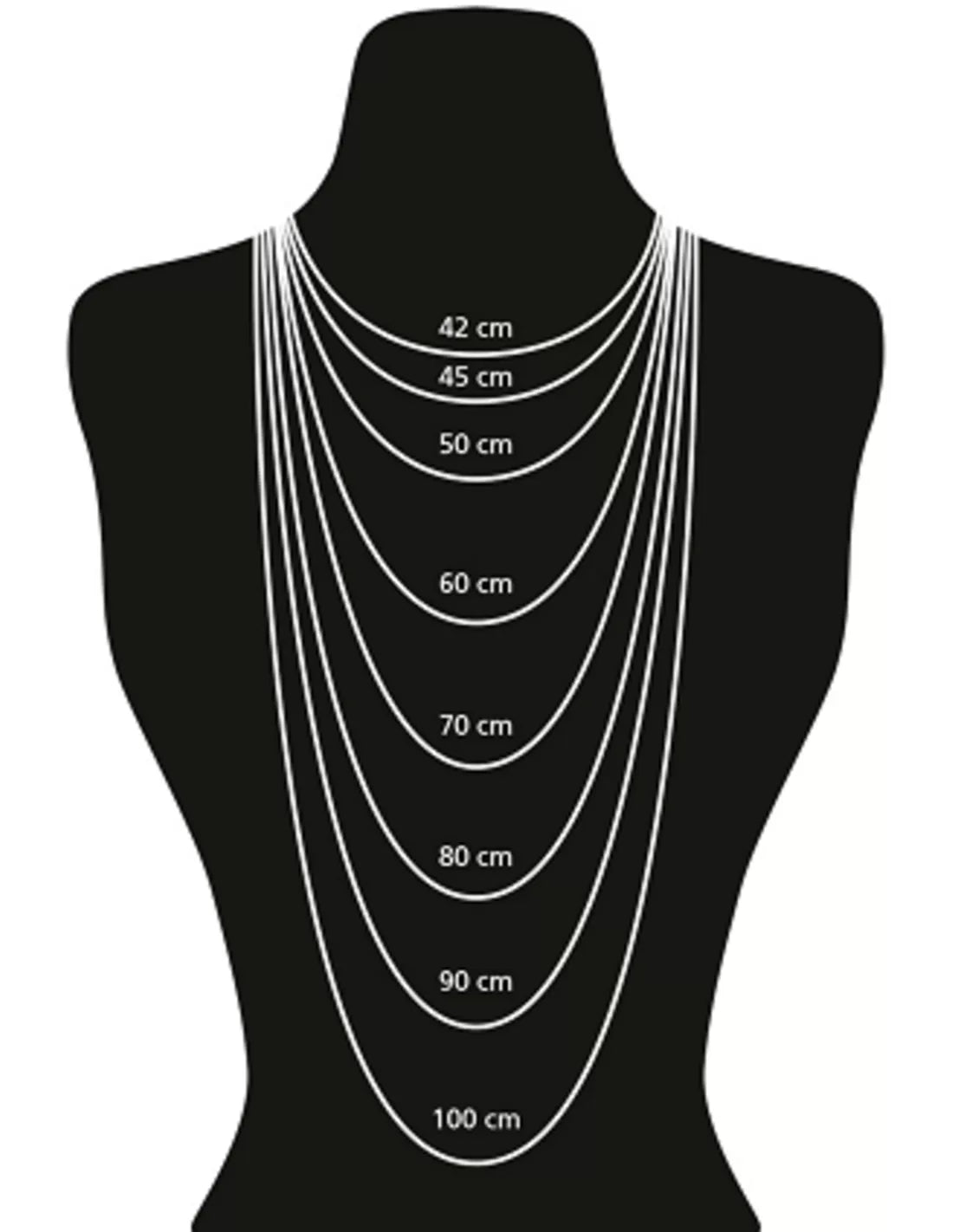 Ketting 50 cm met zilveren maanhanger