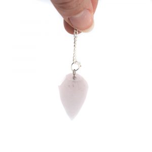 Pendel Edelsteen Rozenkwarts Diamant Geslepen