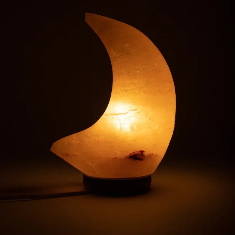 Zoutsteenlamp maan