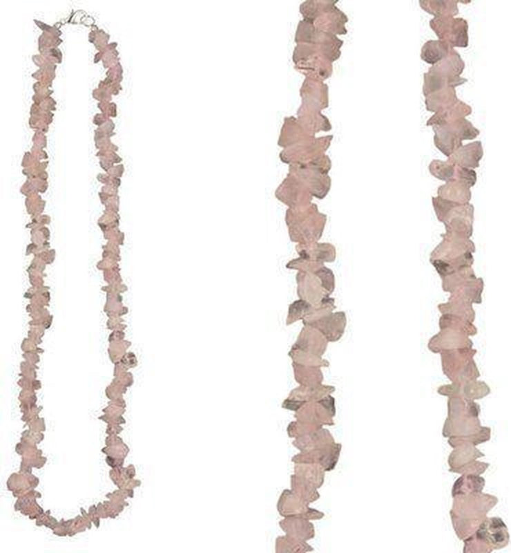 Roze kwarts splitketting