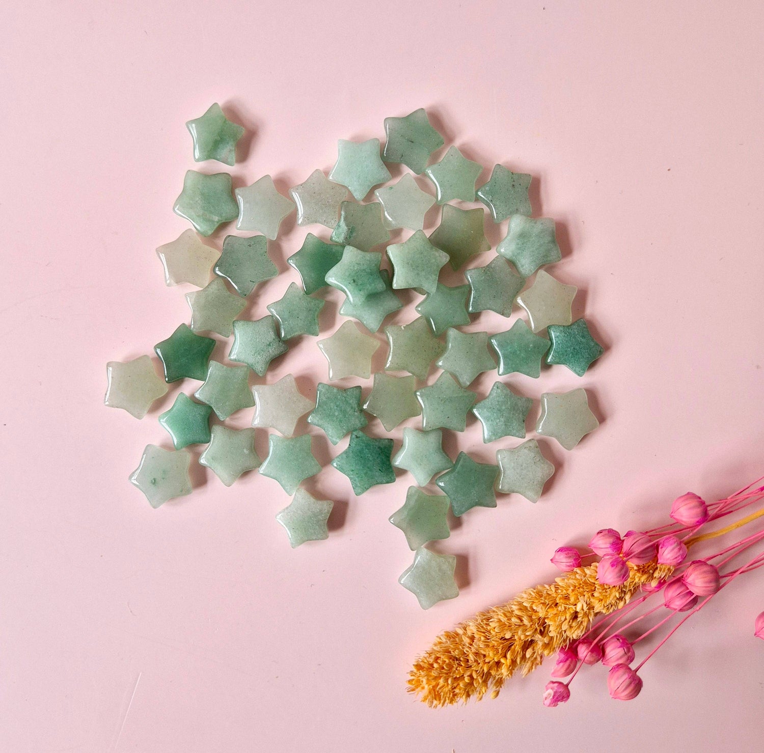 Green Aventurine Mini Star (1.5 cm) Crystal Confetti