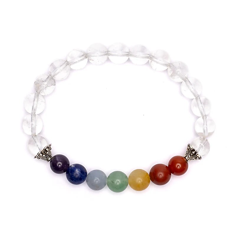 Chakra armband bergkristal elastisch
