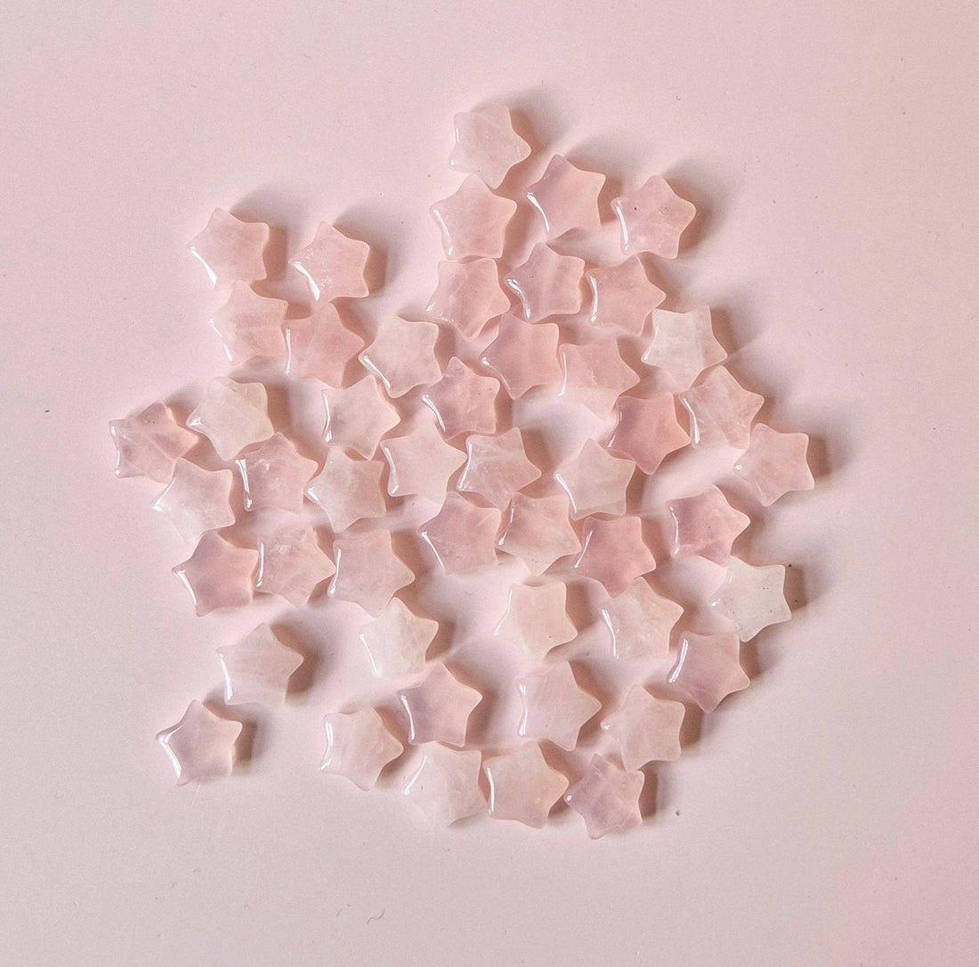 Rose Quartz Mini Star (1.5 cm) Perfect for Crystal Confetti