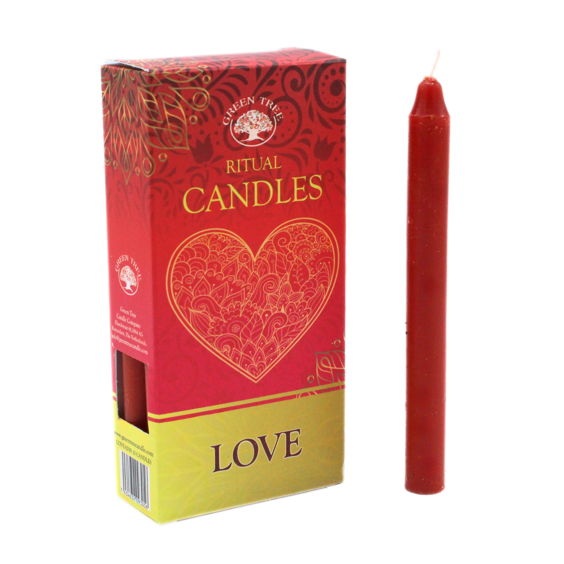 Green Tree Ritual kaarsen Love, set van 10