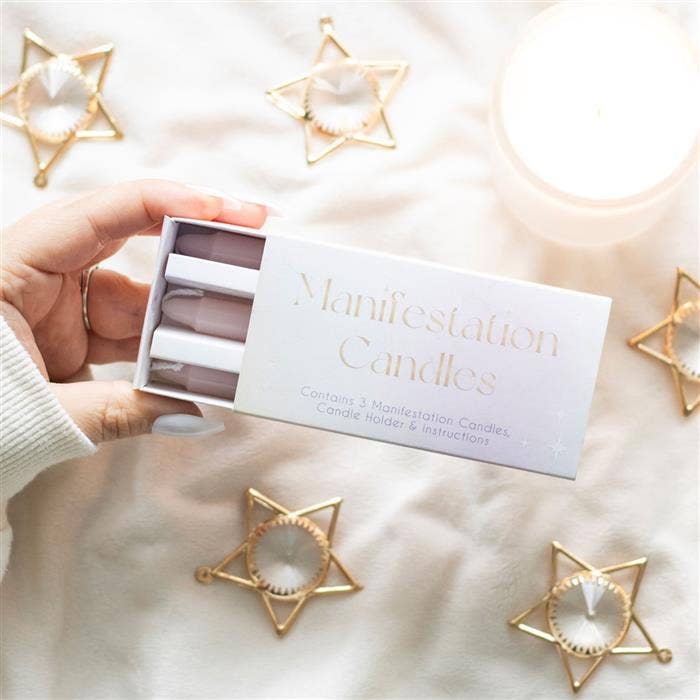 3 Manifestatie Spell-kaarsen in een doos