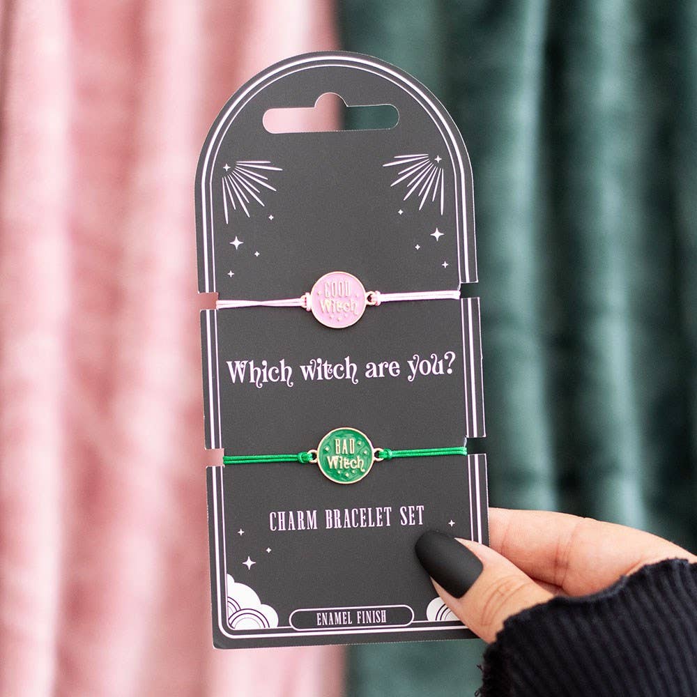 Set van 2 Vriendschapsarmbanden Goede Heks, Slechte Heks