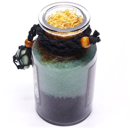 4x Oude heksenbadtoverdrank &amp; aventurijn kristalamulet - welvaart