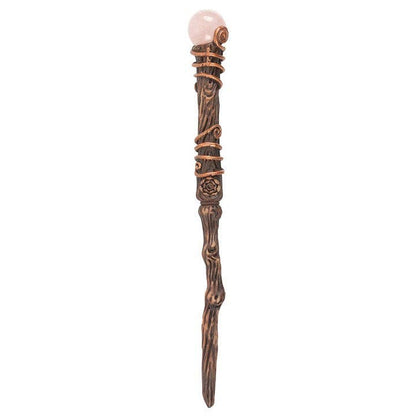 Rozenkwarts kristallen staf