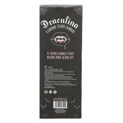 Set van 4 roze vampiertranen kaarsen