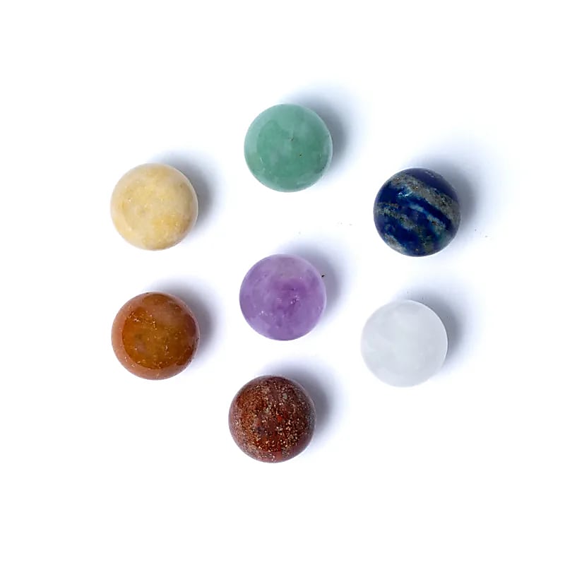 7 chakra edelsteenbollen
