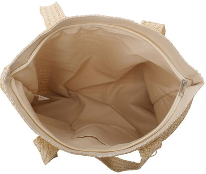 Boho bag met tassel beige