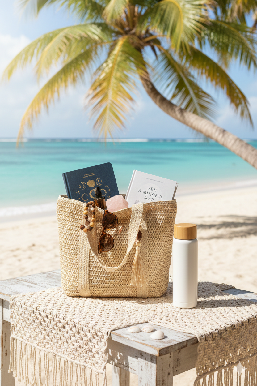 Boho bag met tassel beige