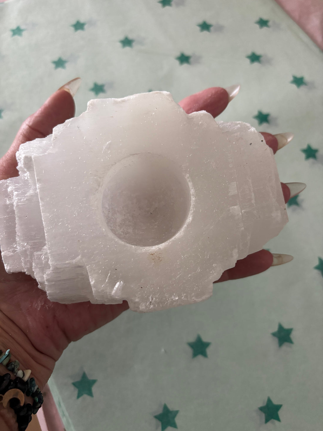 Seleniet Theelichthouder 13 x 4 cm