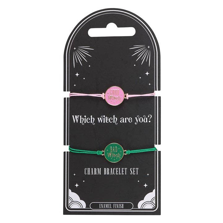 Set van 2 Vriendschapsarmbanden Goede Heks, Slechte Heks