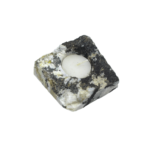Rainbow moonstone kaarshouder