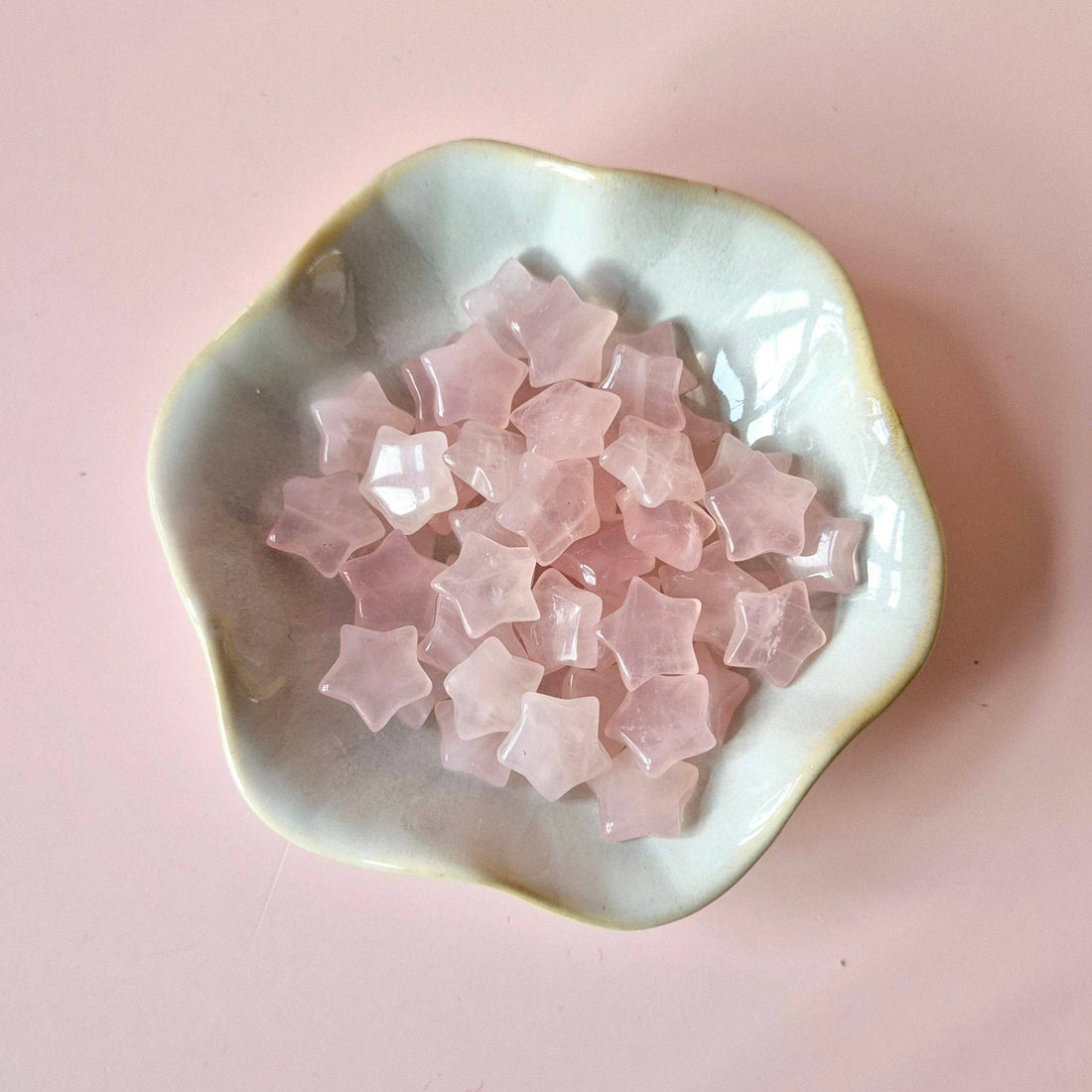 Rose Quartz Mini Star (1.5 cm) Perfect for Crystal Confetti