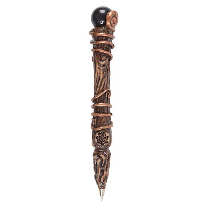 Zwarte obsidiaan toverstaf pen