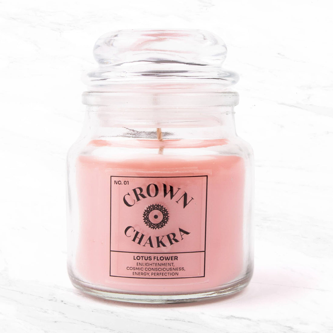 Zeven chakra kaarsen: Crown - Lotus geur