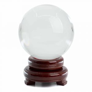 Kristallen Bol met Houten Voet (120 mm)