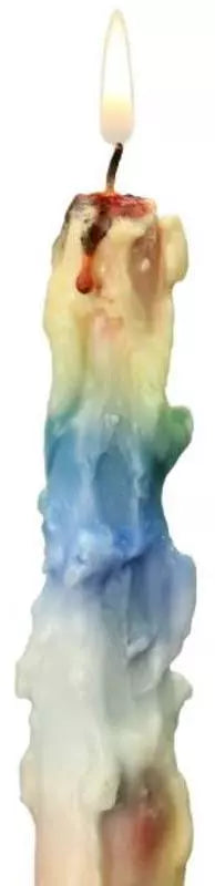 Colour drip candle